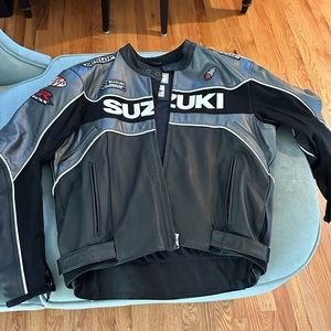 Suzuki leather Motorcycle Jacket